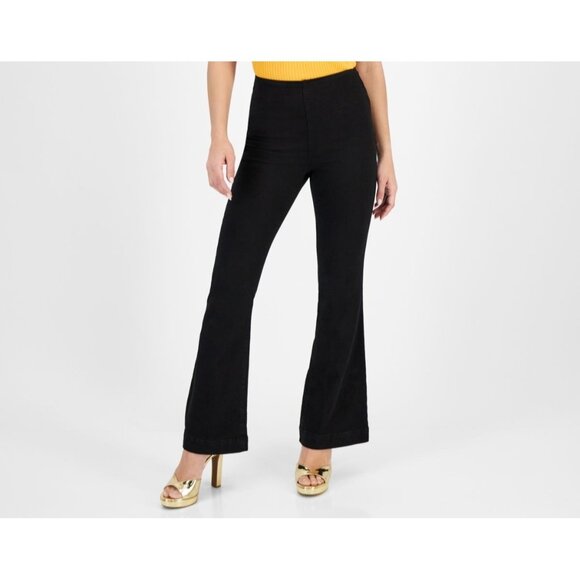 INC International Concepts Denim - INC International Concepts Womens High Rise Flared Leg Jeans Black Size 10 NWT
